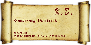 Komáromy Dominik névjegykártya