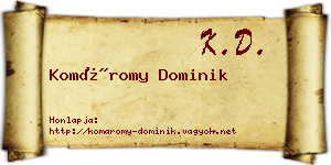 Komáromy Dominik névjegykártya