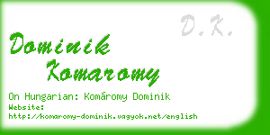 dominik komaromy business card