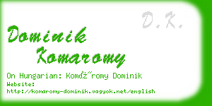 dominik komaromy business card